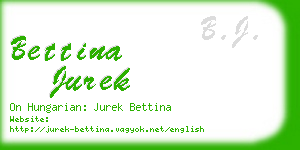 bettina jurek business card